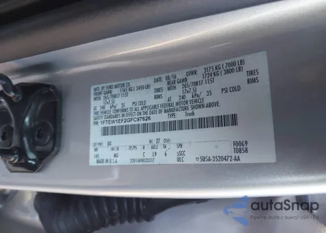 2016 Ford F-150 Xlt from USA, damaged, VIN 1FTEW1EF2GFC97626